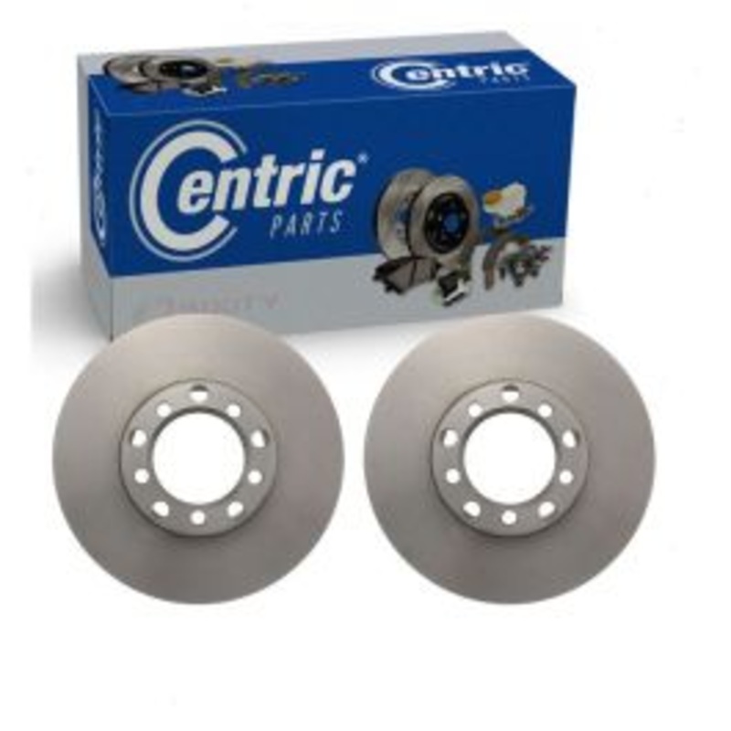 2 pc Centric Premium Front Disc Brake Rotors for 1984-1985 Mercedes-Benz 380SE
