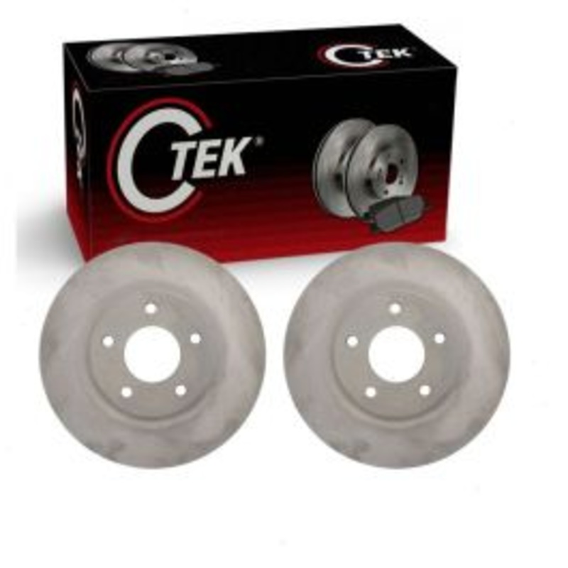 2 pc Centric CTEK Front Disc Brake Rotors for 2007-2011 Dodge Caliber 2.4L L4