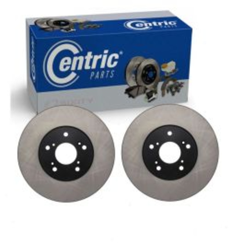 2 pc Centric Premium Front Disc Brake Rotors for 1999-2008 Acura TL