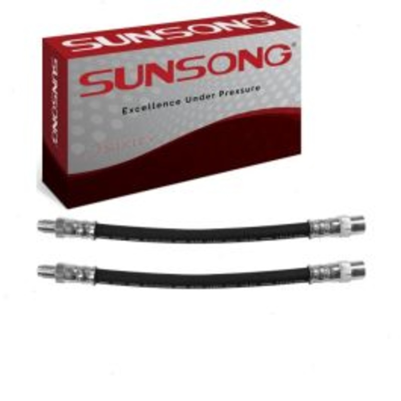 2 pc Sunsong Rear Outer Brake Hydraulic Hoses for 1988-1993 BMW M5