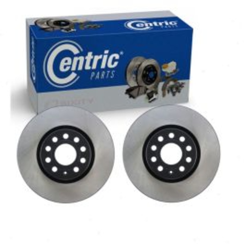 2 pc Centric Premium Front Disc Brake Rotors for 2015-2018 Audi Q3 Quattro