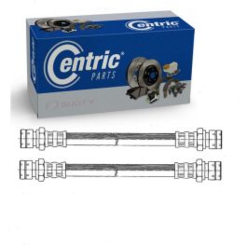 2 pc Centric Premium Rear Brake Hydraulic Hoses for 1966-1973 Volkswagen Fastback