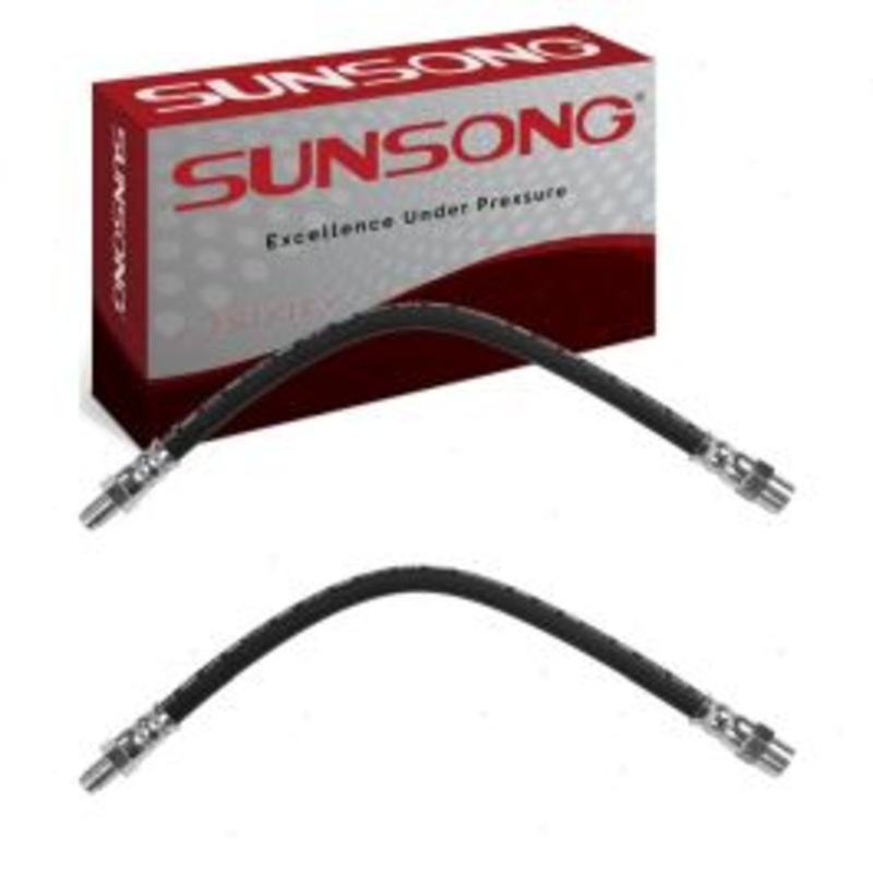 2 pc Sunsong Rear Brake Hydraulic Hoses for 1977-1981 Mercedes-Benz 280E