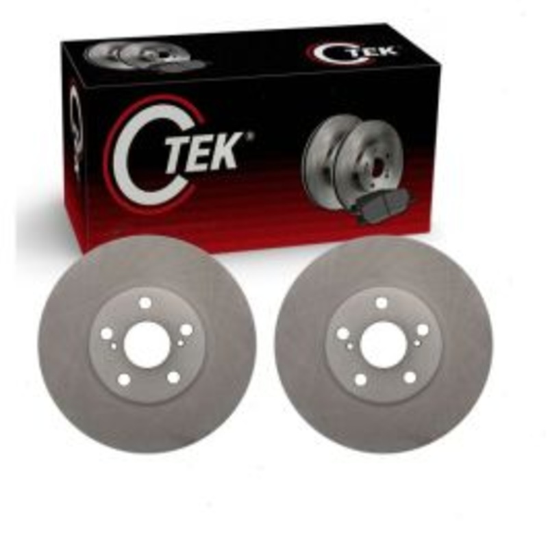 2 pc Centric CTEK Front Disc Brake Rotors for 2000-2005 Toyota Celica