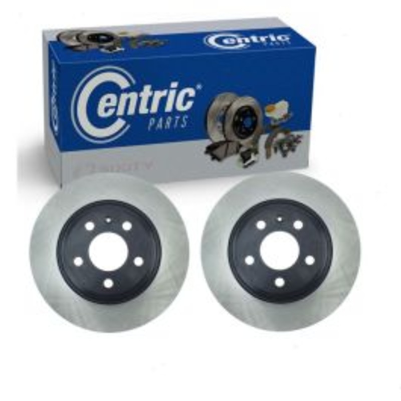 2 pc Centric Premium Rear Disc Brake Rotors for 2012-2018 Audi A7 Quattro