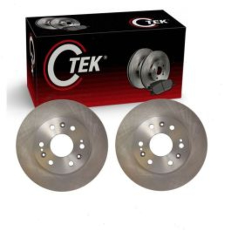 2 pc Centric CTEK Front Disc Brake Rotors for 2015-2020 Chevrolet Suburban