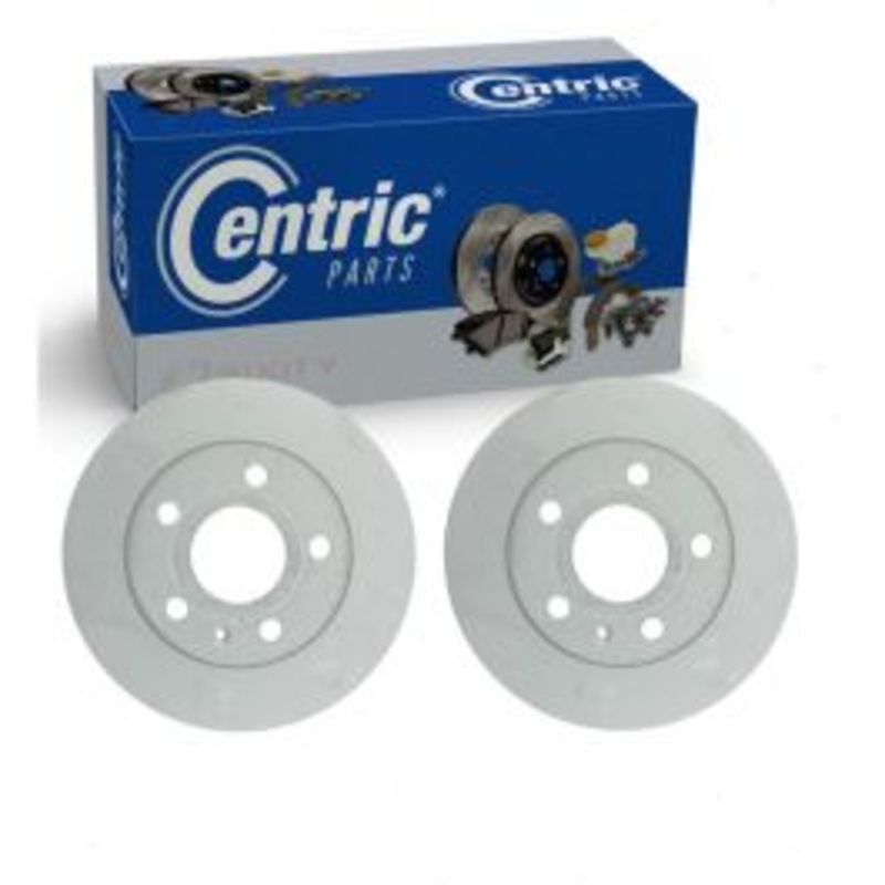 2 pc Centric Premium Rear Disc Brake Rotors for 2010-2021 Volkswagen Golf