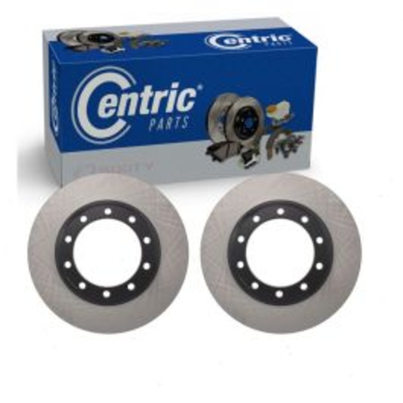 2 pc Centric Premium Front Disc Brake Rotors for 2010 Fleetwood Bounder 8.1L V8