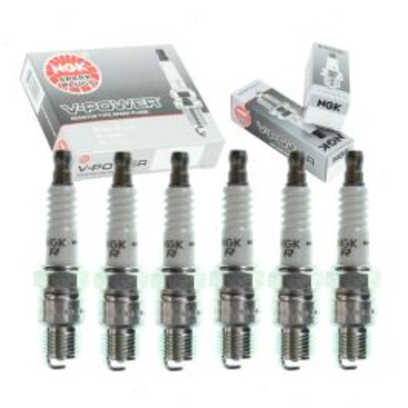 6 pc NGK V-Power Spark Plugs for 1975 GMC C25 Suburban 4.8L L6