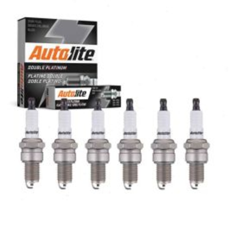 6 pc Autolite Double Platinum Spark Plug for 1974 International 100 4.2L L6