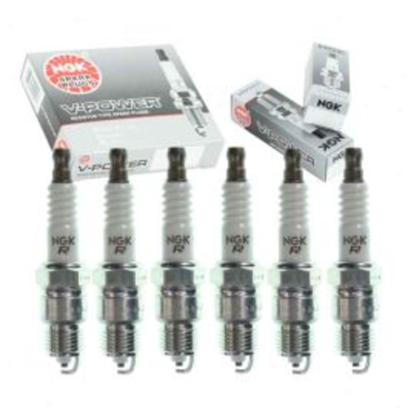 6 pc NGK V-Power Spark Plugs for 1975-1978 Dodge D300 3.7L L6