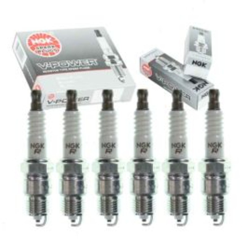 6 pc NGK V-Power Spark Plugs for 1975-1980 Dodge B100 3.7L L6