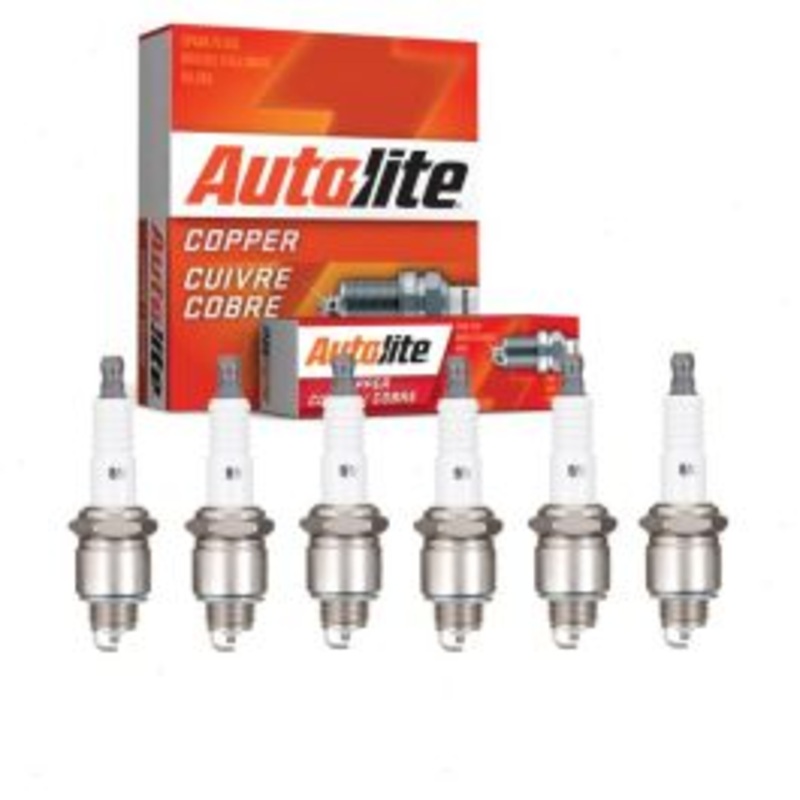 6 pc Autolite Copper Core Spark Plugs for 1969-1970 International M800 Post Office 3.9L L6