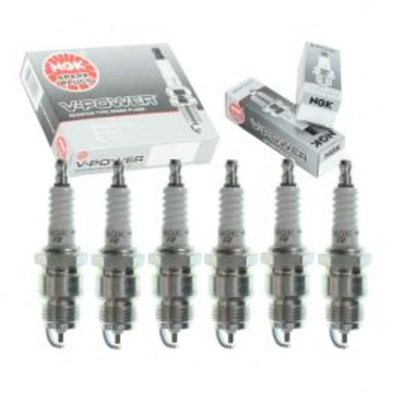 6 pc NGK V-Power Spark Plugs for 1987-1996 Ford E-350 Econoline Club Wagon 4.9L L6