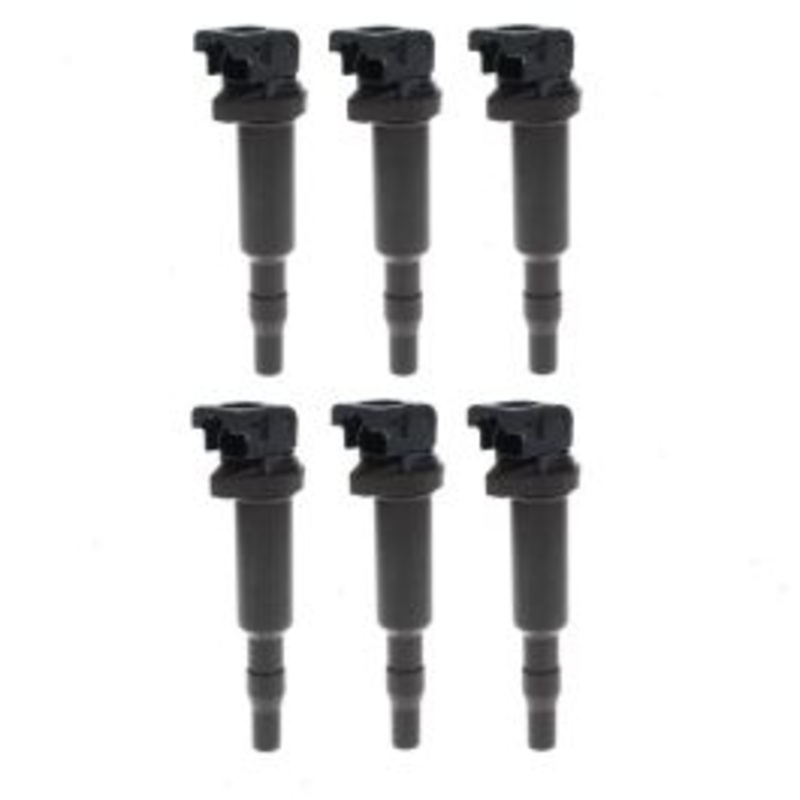 6 pc Hitachi Ignition Coils for 2003-2005 BMW 525i 2.5L L6