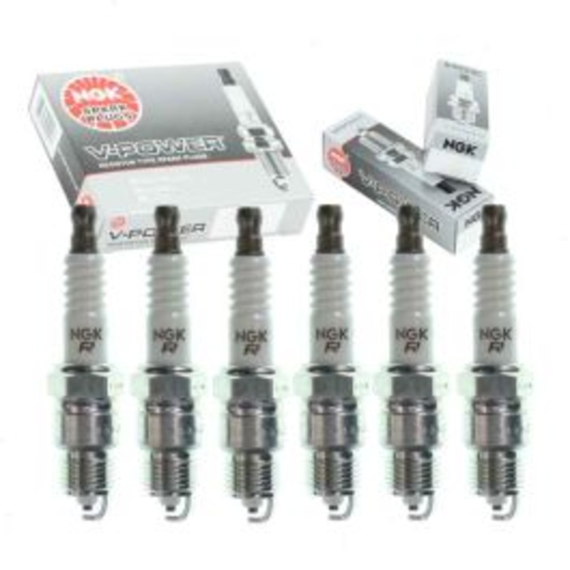6 pc NGK V-Power Spark Plugs for 1977-1987 Dodge D150 3.7L L6