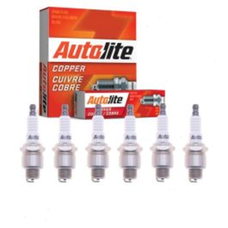 6 pc Autolite Copper Core Spark Plugs for 1939 DeSoto S-6 3.7L 4.0L L6
