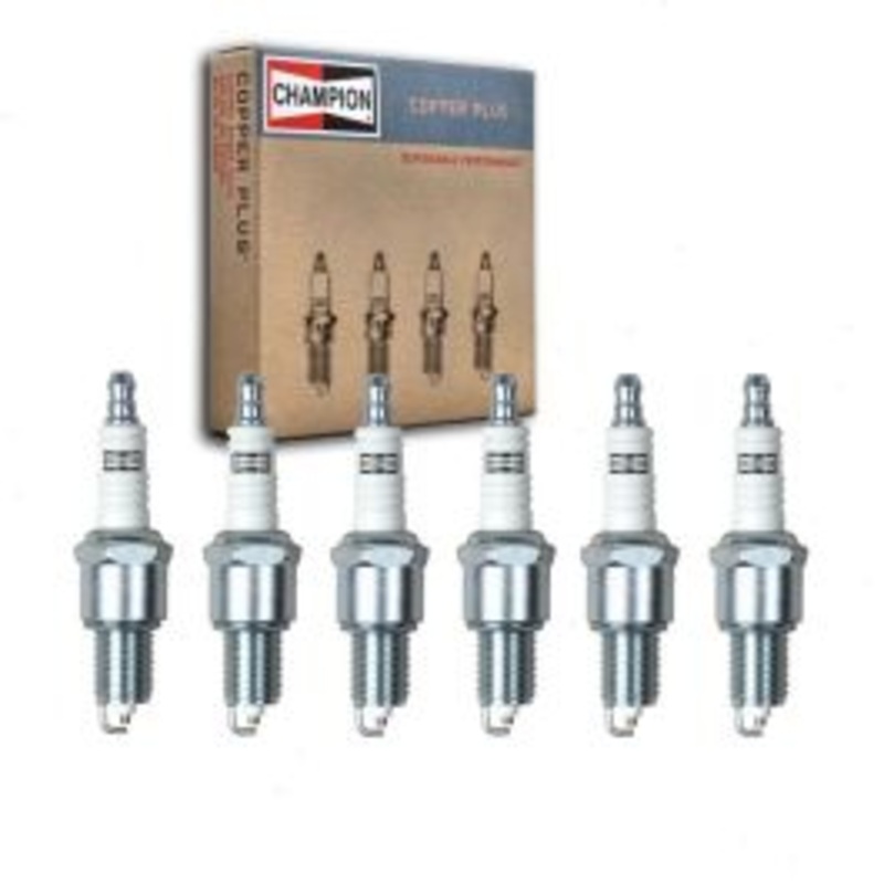 6 pc Champion Copper Plus Spark Plugs for 1970-1974 Dodge W200 Pickup 3.7L L6