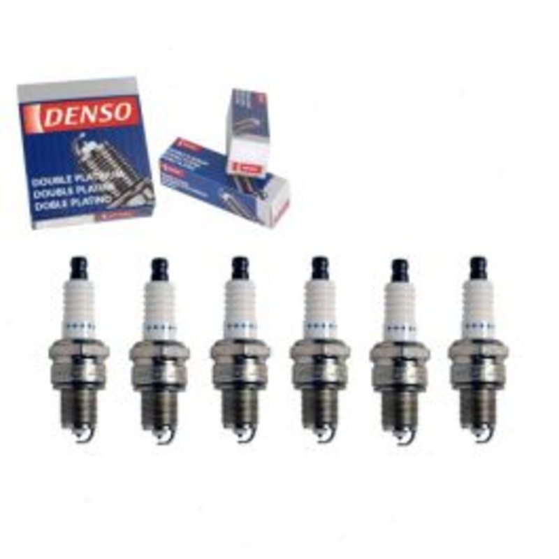 6 pc DENSO Double Platinum Spark Plugs for 1975-1976 Ford Pinto 2.8L V6