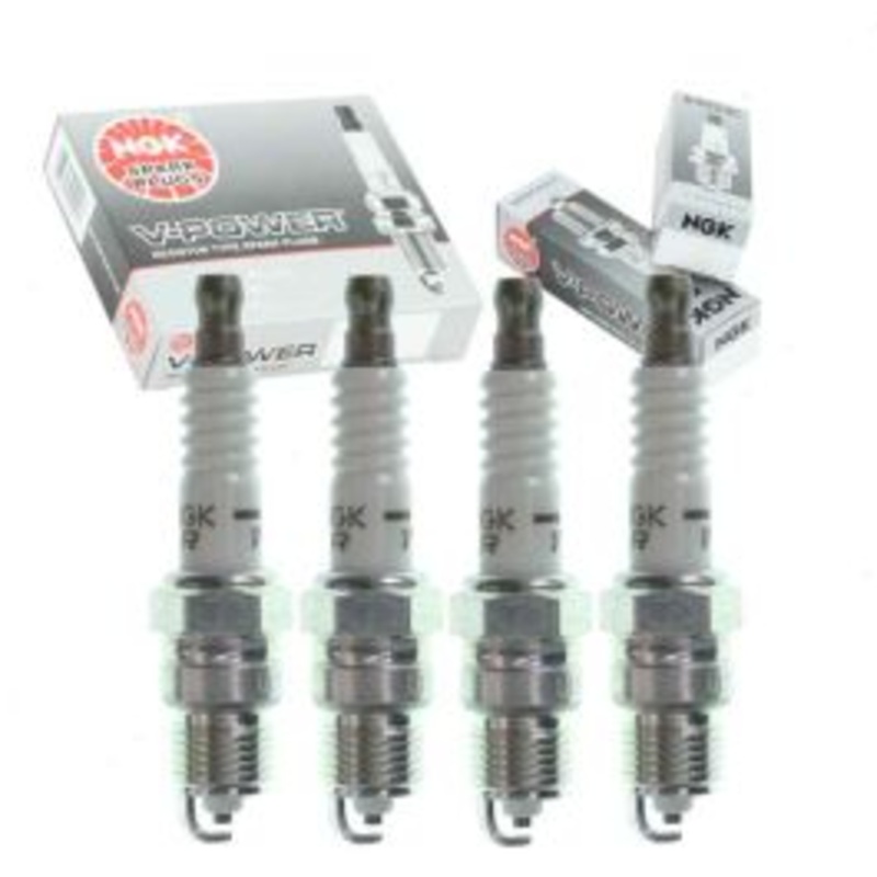 4 pc NGK V-Power Spark Plugs for 1976-1977 Pontiac Astre 2.3L L4