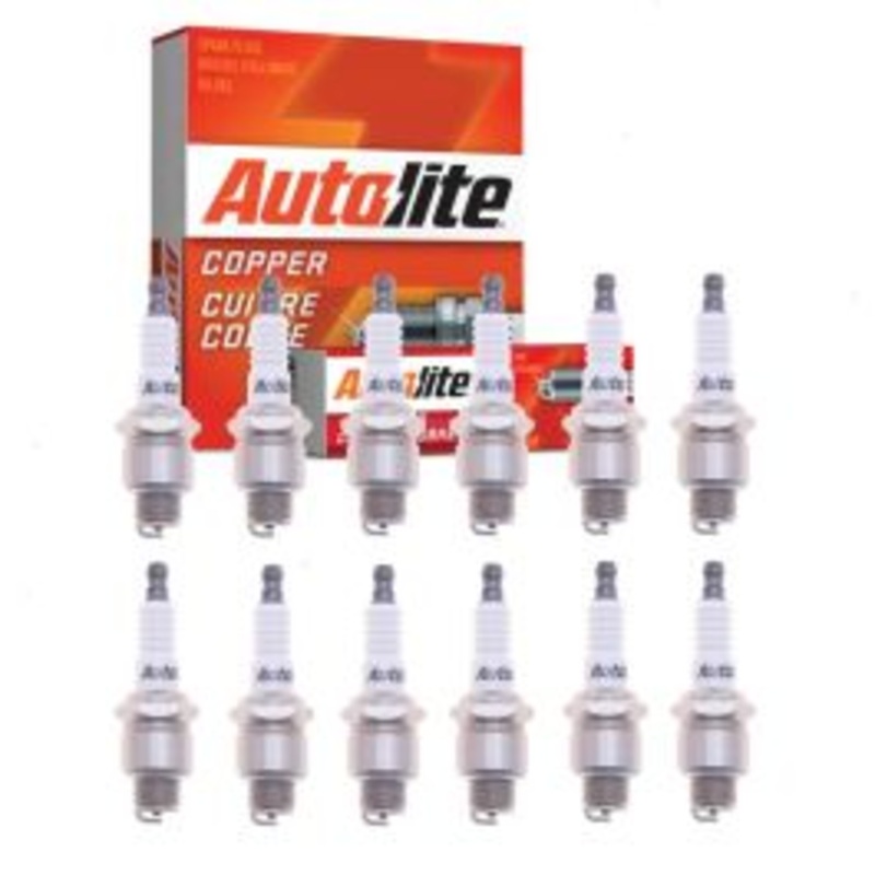 12 pc Autolite Copper Core Spark Plugs for 1946 Lincoln 66H Series