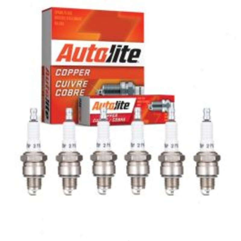 6 pc Autolite Copper Core Spark Plugs for 1963-1965 Jeep J-210 3.8L L6