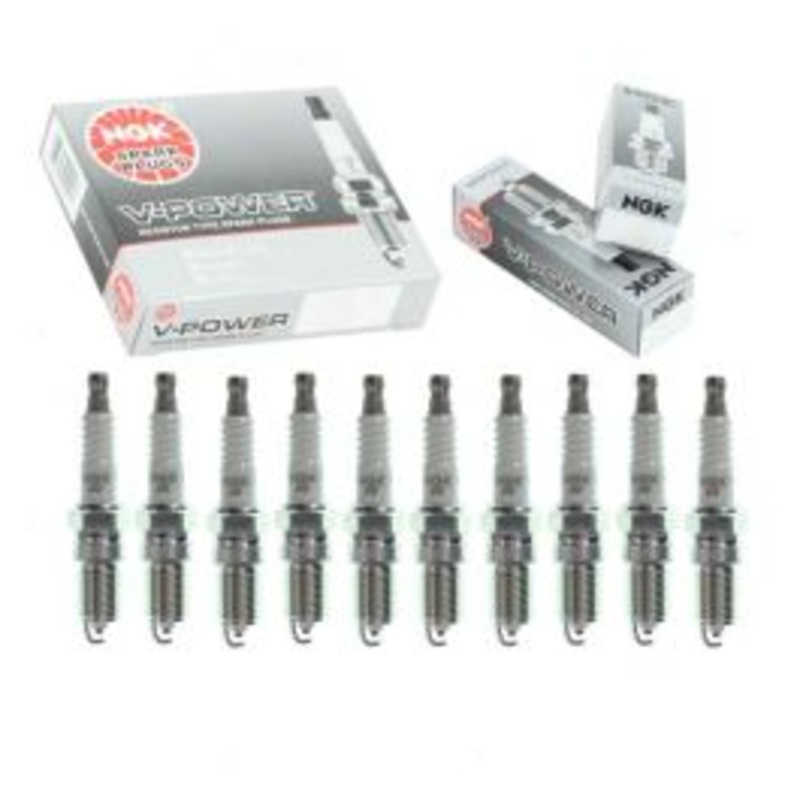 10 pc NGK V-Power Spark Plugs for 2003-2014 Ford E-450 Super Duty 6.8L V10
