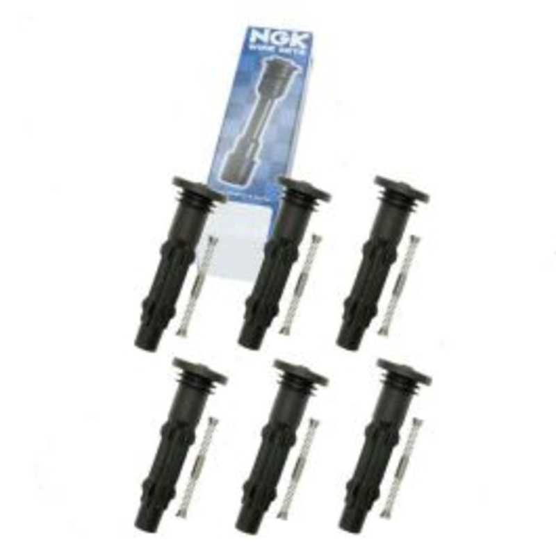 6 pc NGK Ignition Coil Boots for 2005-2011 Mercedes-Benz SLK350 3.5L V6