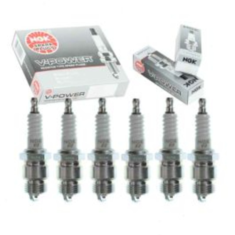 6 pc NGK V-Power Spark Plugs for 1975-1986 Ford F-150 4.9L L6