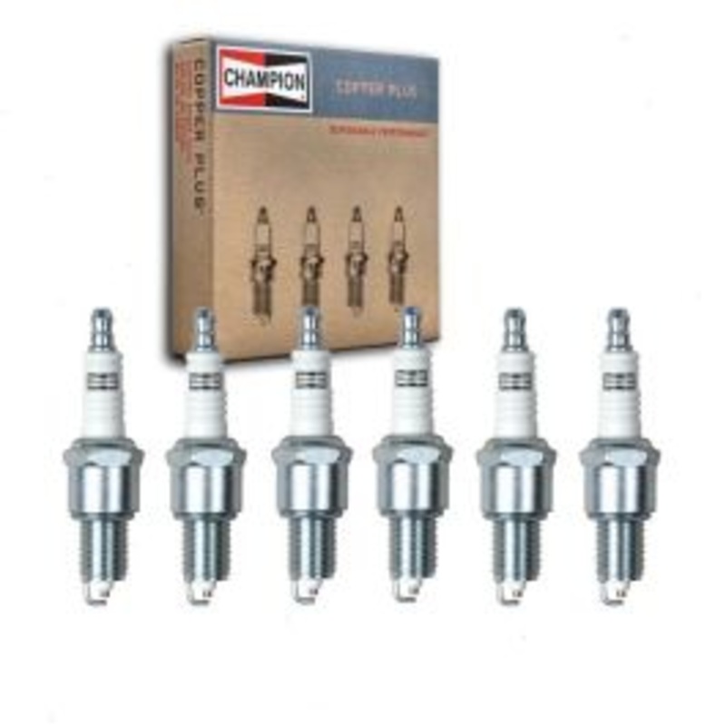 6 pc Champion Copper Plus Spark Plugs for 1967-1969 GMC G15 G1500 Van 3.8L 4.1L L6