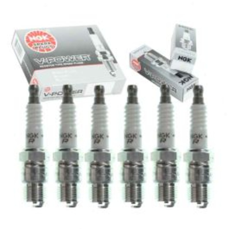 6 pc NGK V-Power Spark Plugs for 1975-1986 Chevrolet C30 4.1L 4.8L L6