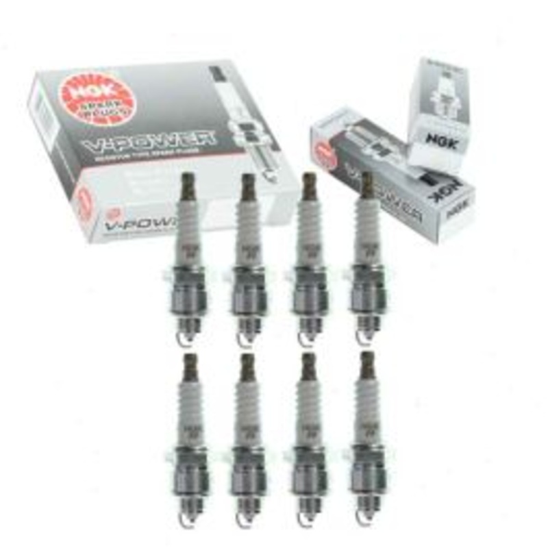 8 pc NGK V-Power Spark Plugs for 1976-1977 Pontiac Grand LeMans 4.3L 5.7L 6.6L V8
