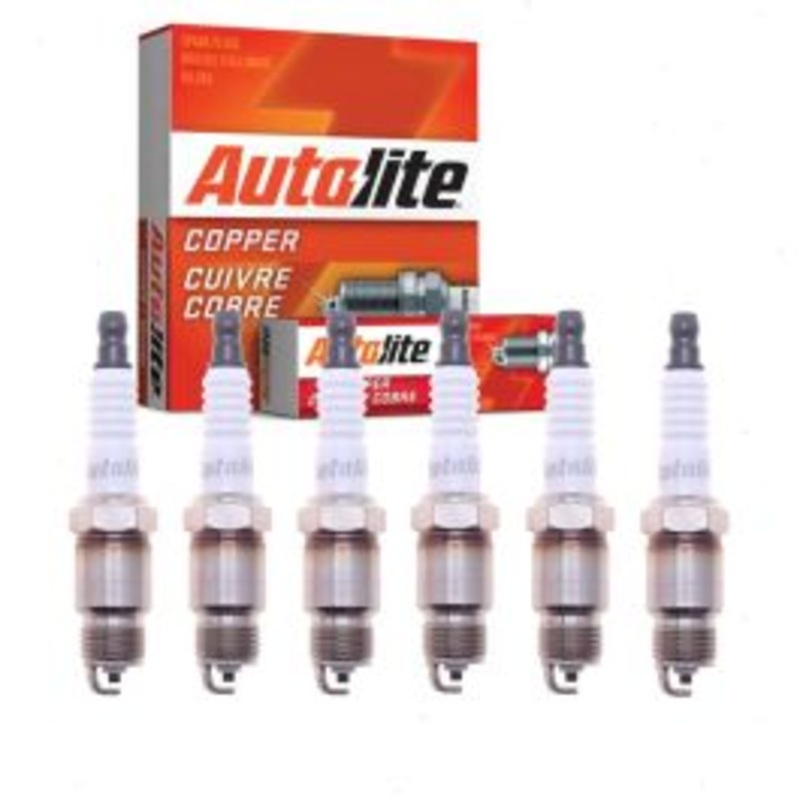 6 pc Autolite Copper Core Spark Plugs for 1970-1974 GMC C25 C2500 Pickup 4.8L L6