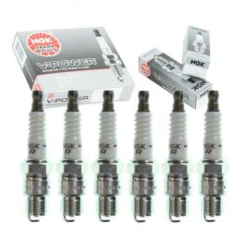 6 pc NGK V-Power Spark Plugs for 1975 Chevrolet C30 4.1L 4.8L L6