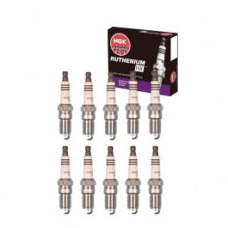 10 pc NGK Ruthenium HX Spark Plugs for 1999-2004 Ford F-250 Super Duty 6.8L V10