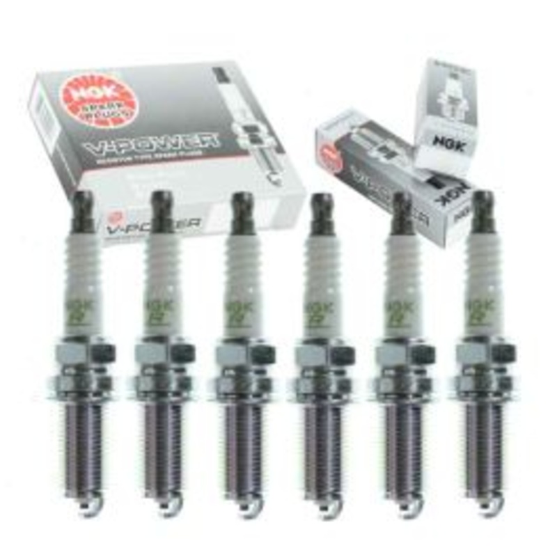 6 pc NGK V-Power 6668 LFR6A Spark Plugs