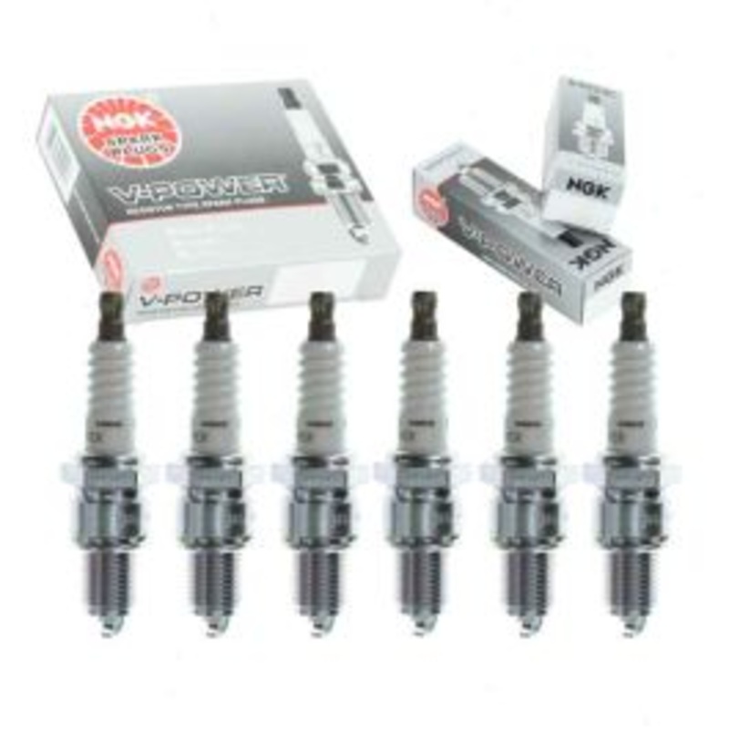6 pc NGK V-Power Spark Plugs for 1968-1970 Jeep J-3700 3.8L L6