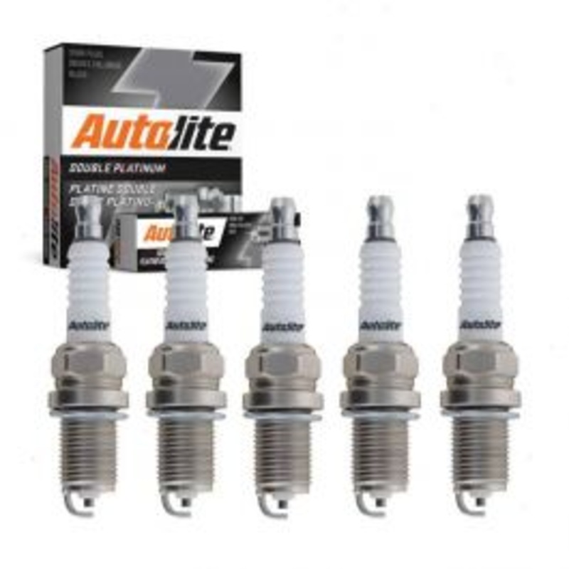 5 pc Autolite Double Platinum Spark Plug for 1995-1998 Acura TL 2.5L L5