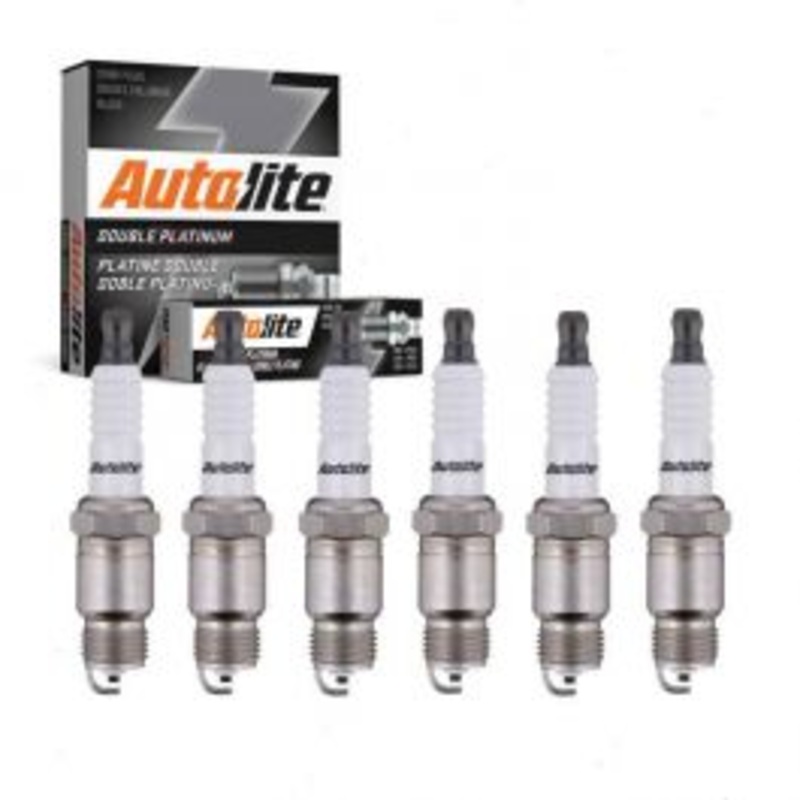 6 pc Autolite Double Platinum Spark Plug for 1971 Chevrolet P30 Van 4.1L L6
