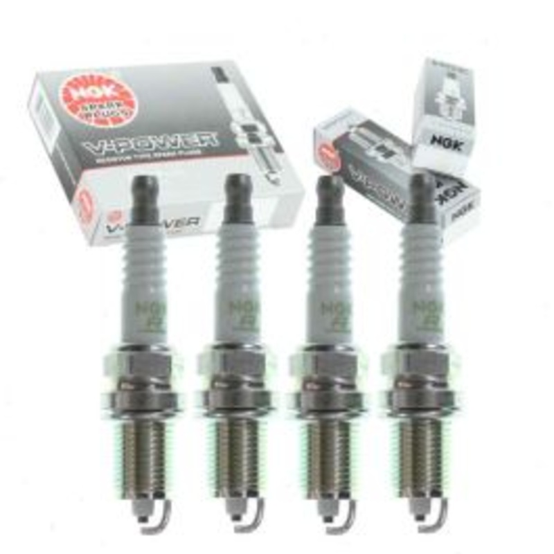 4 pc NGK V-Power 7558 ZFR5F Spark Plugs