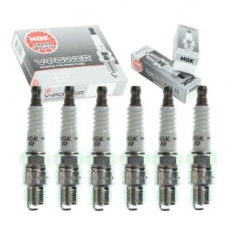 6 pc NGK V-Power Spark Plugs for 1975 GMC P15 4.8L L6