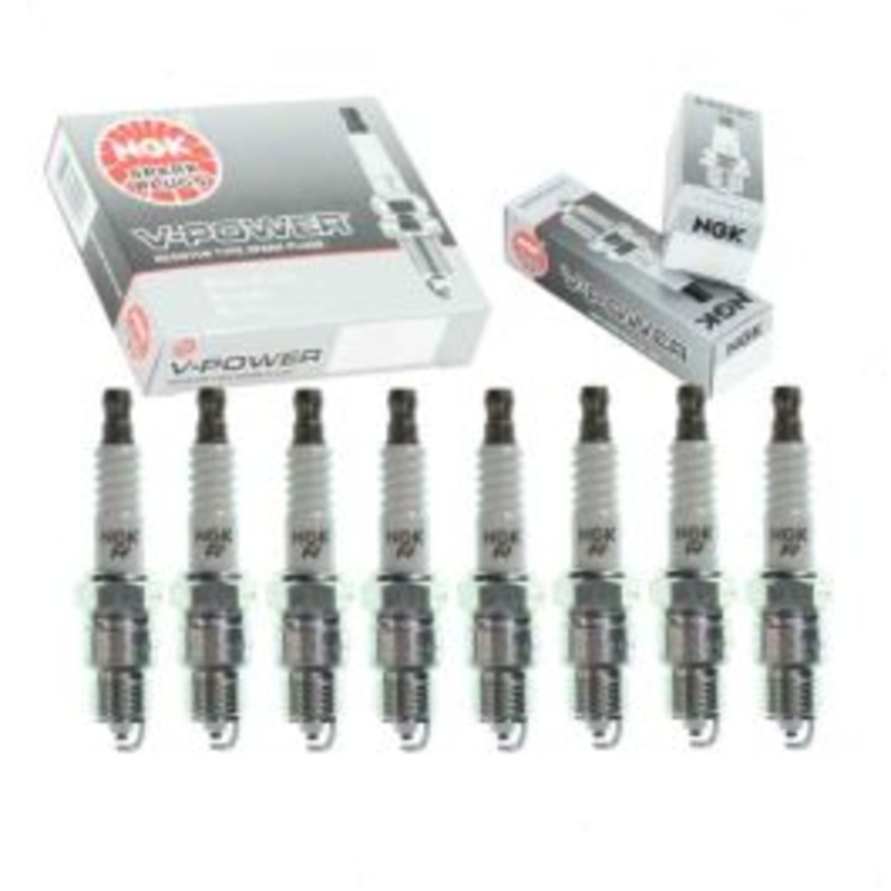 8 pc NGK V-Power Spark Plugs for 1969-1970 Jeep J-2600 5.7L V8