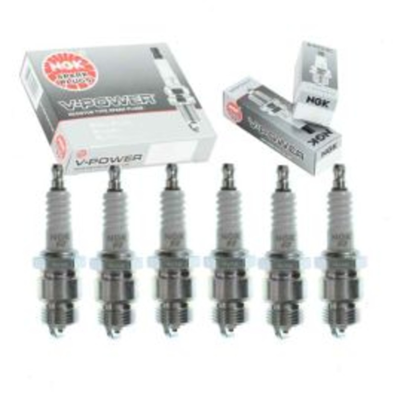 6 pc NGK V-Power Spark Plugs for 1955-1964 Ford Sunliner 3.3L 3.6L L6