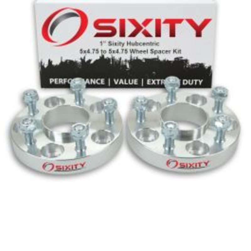 Sixity 2 pc 1" Inch Thick 5x4.75 Wheel Spacers M12x1.5mm 1.25in Hubcentric
