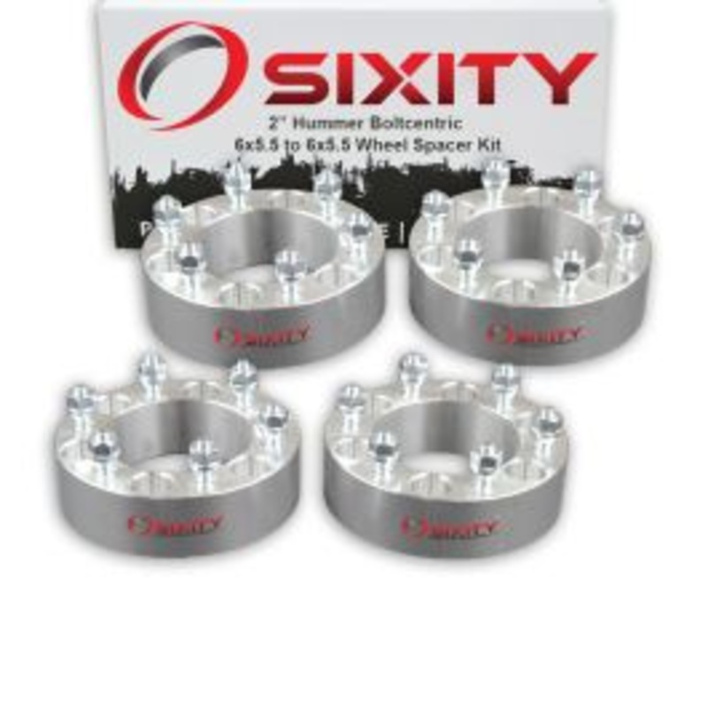 Sixity 4 pc 2" Thick Wheel Spacers - Hummer H3 Truck SUV - 6x5.5