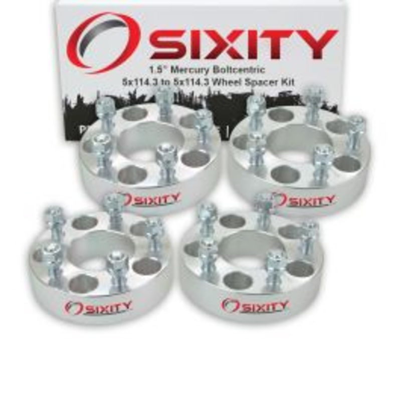 Sixity 4 pc 1.5" Thick Wheel Spacers - Mercury Cougar Marauder Mountaineer - 5x114.3mm