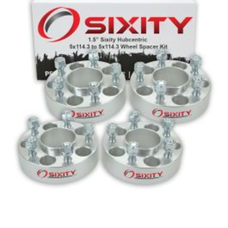 Sixity 4 pc 1.5" Inch Thick 5x114.3 Wheel Spacers 1/2-20tpi 1.25in Hubcentric
