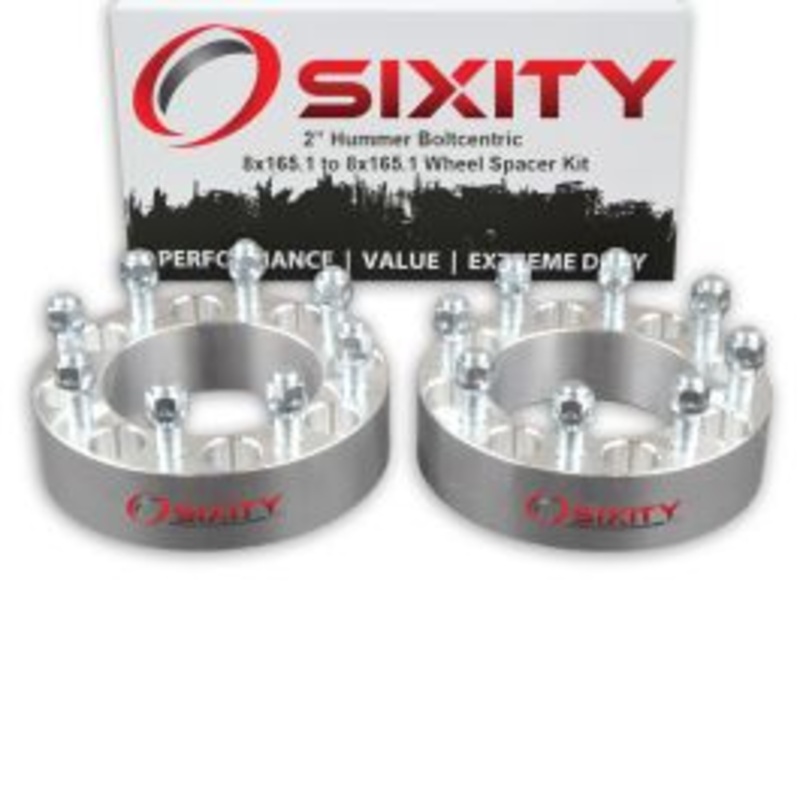 Sixity 2 pc 2" Thick Wheel Spacers - Hummer H1 H2 H3 Truck SUV - 8x165.1mm