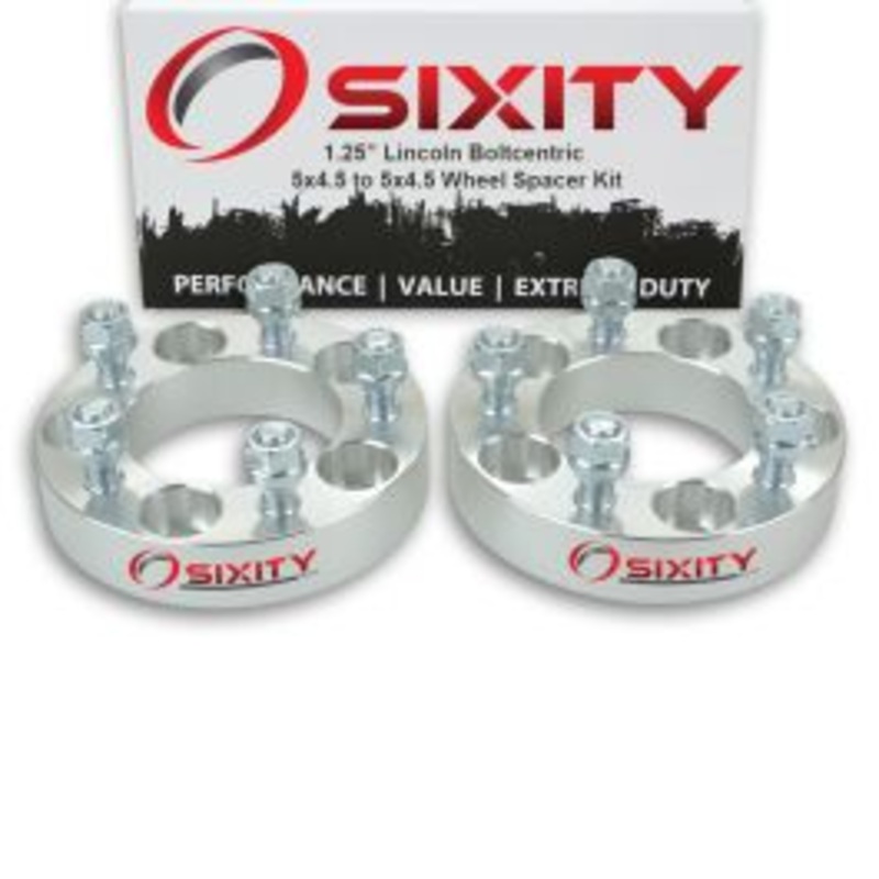Sixity 2 pc 1.25" Thick Wheel Spacers - Lincoln Aviator Continental III Mark VII Town - 5x4.5