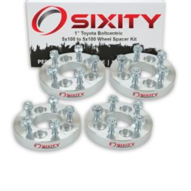 Sixity 4 pc 1" Thick Wheel Spacers - Toyota Camry Celica Corolla Matrix Prius - 5x100mm